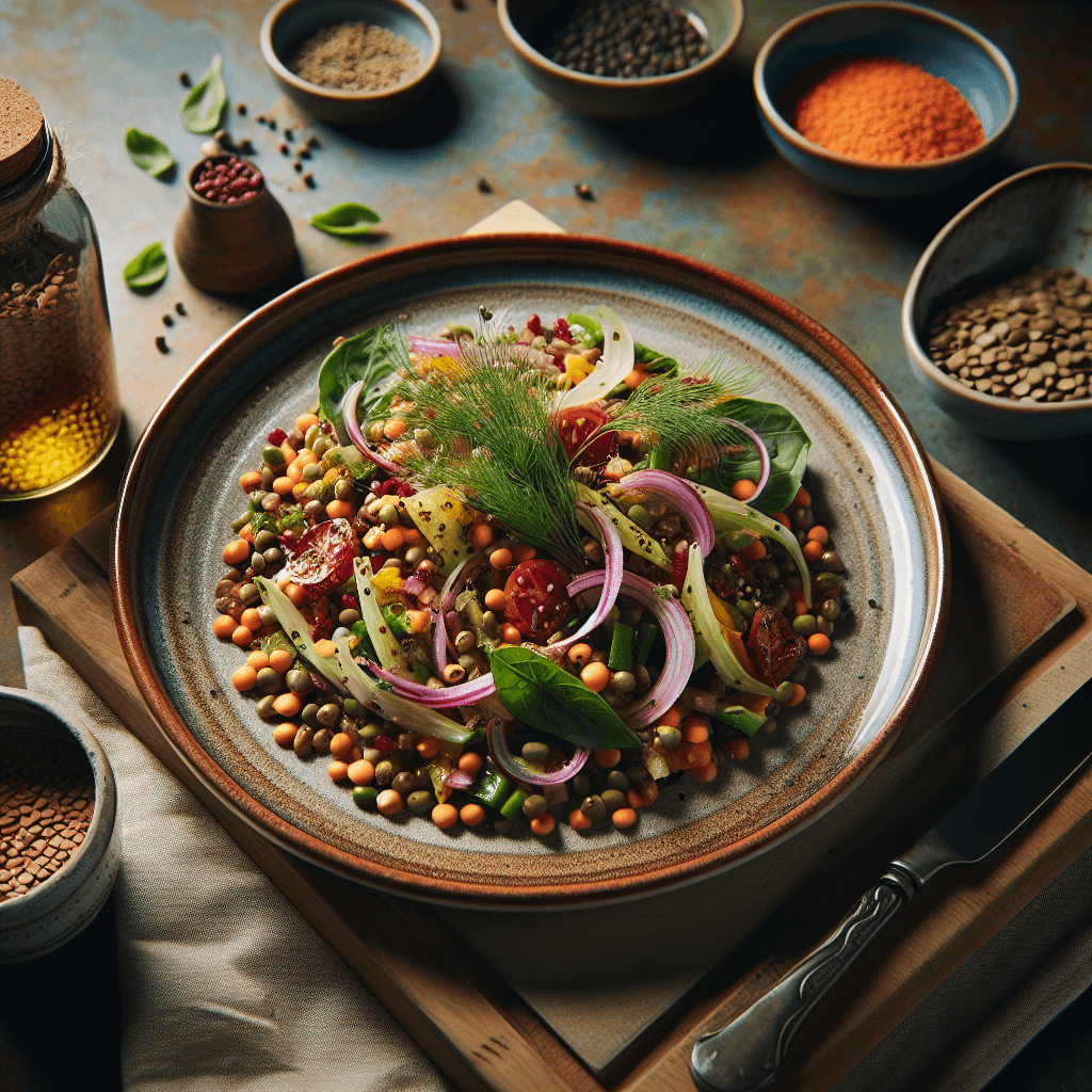 Bunter Linsen-Fenchel-Salat