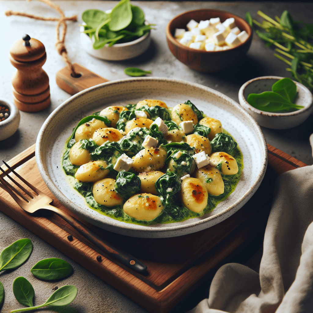 Cremige Spinat-Feta-Gnocchi