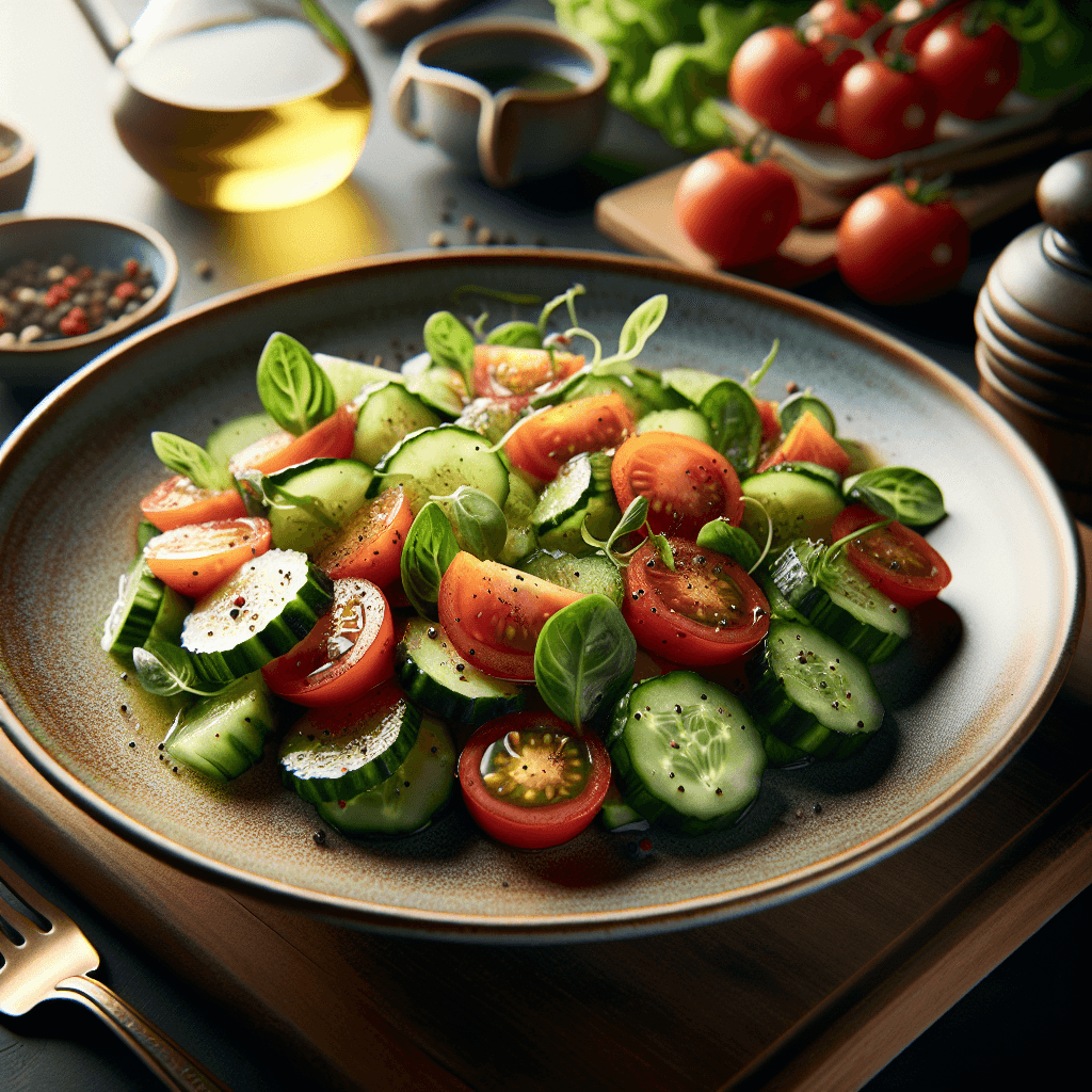 Erfrischender Gurken-Tomaten-Salat