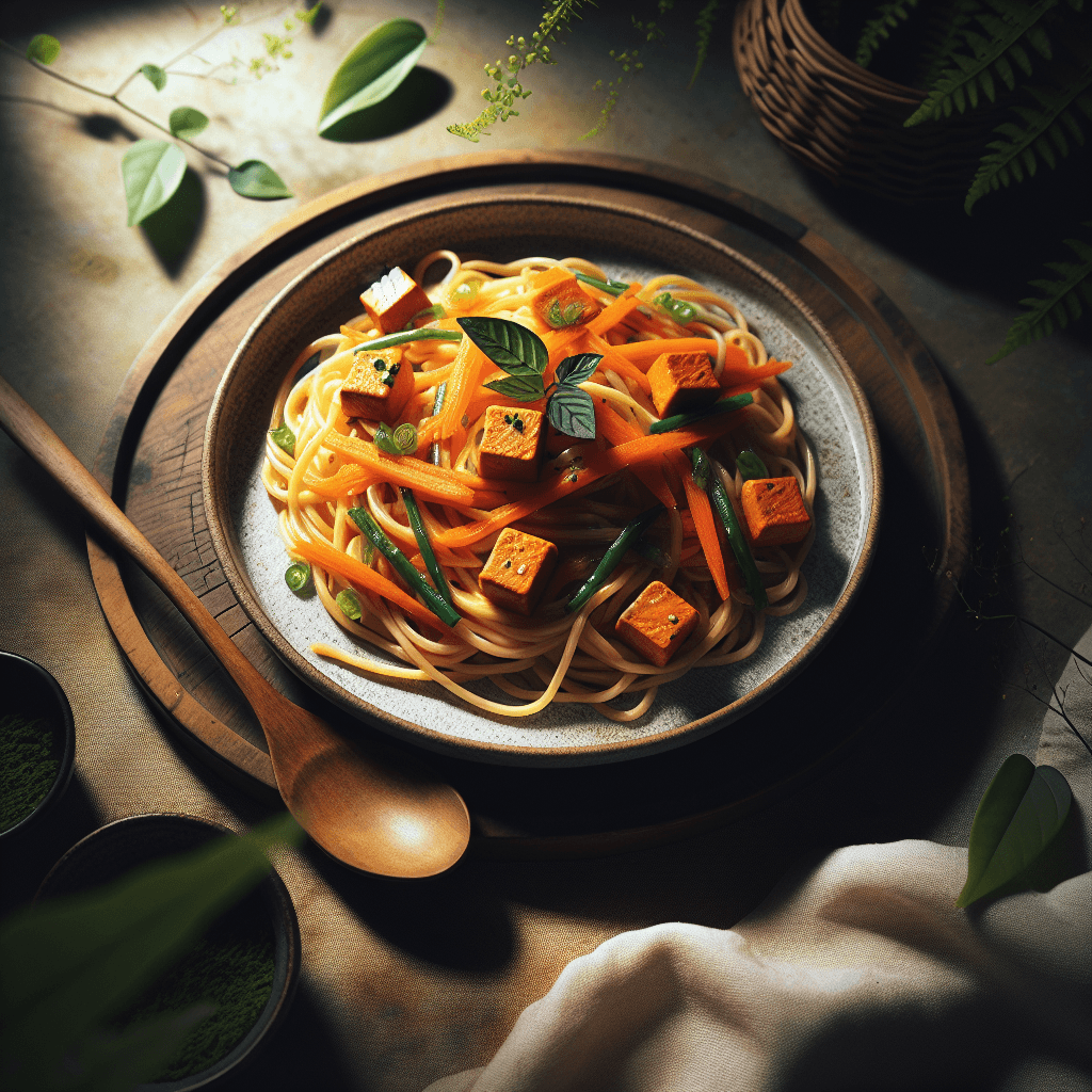 Karotten-Tofu-Spaghetti