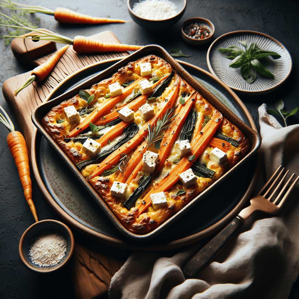 Mediterraner Möhren-Feta-Auflauf
