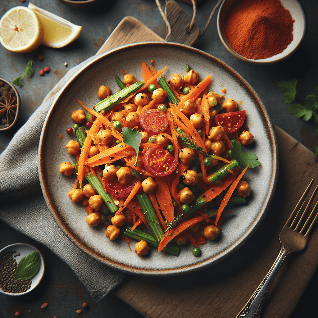 Würziger Kichererbsen-Möhren-Salat